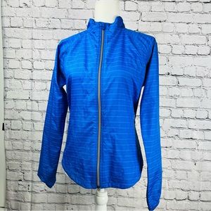 Athleta Striped Windbreaker Jacket S